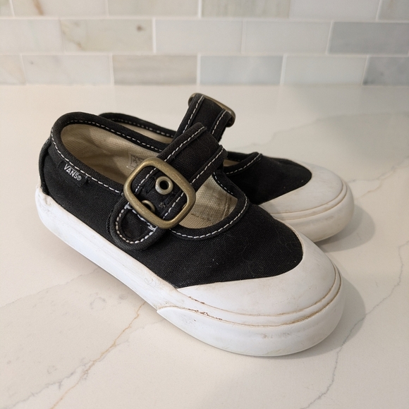 Vans Kids Black Mary Jane Shoes - Picture 9 of 9